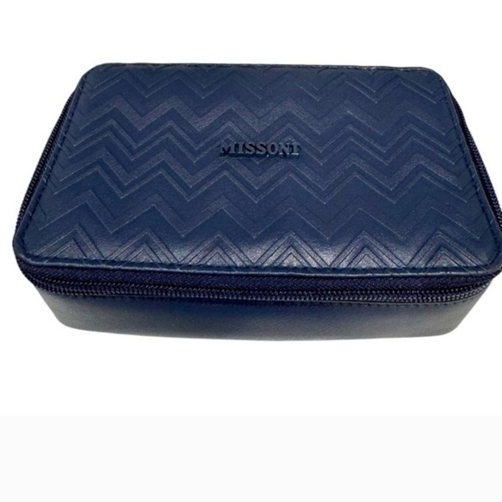 Missoni Navy Chevron Complete Toiletry Case NWOT
